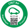 Crit'Air – Pastille verte et blanche 0 émissions CO2